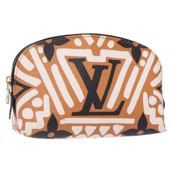LOUIS VUITTON Monogram Giant Crafty Pochette Cosmetic Pouch Auth - Picture 1 of 16